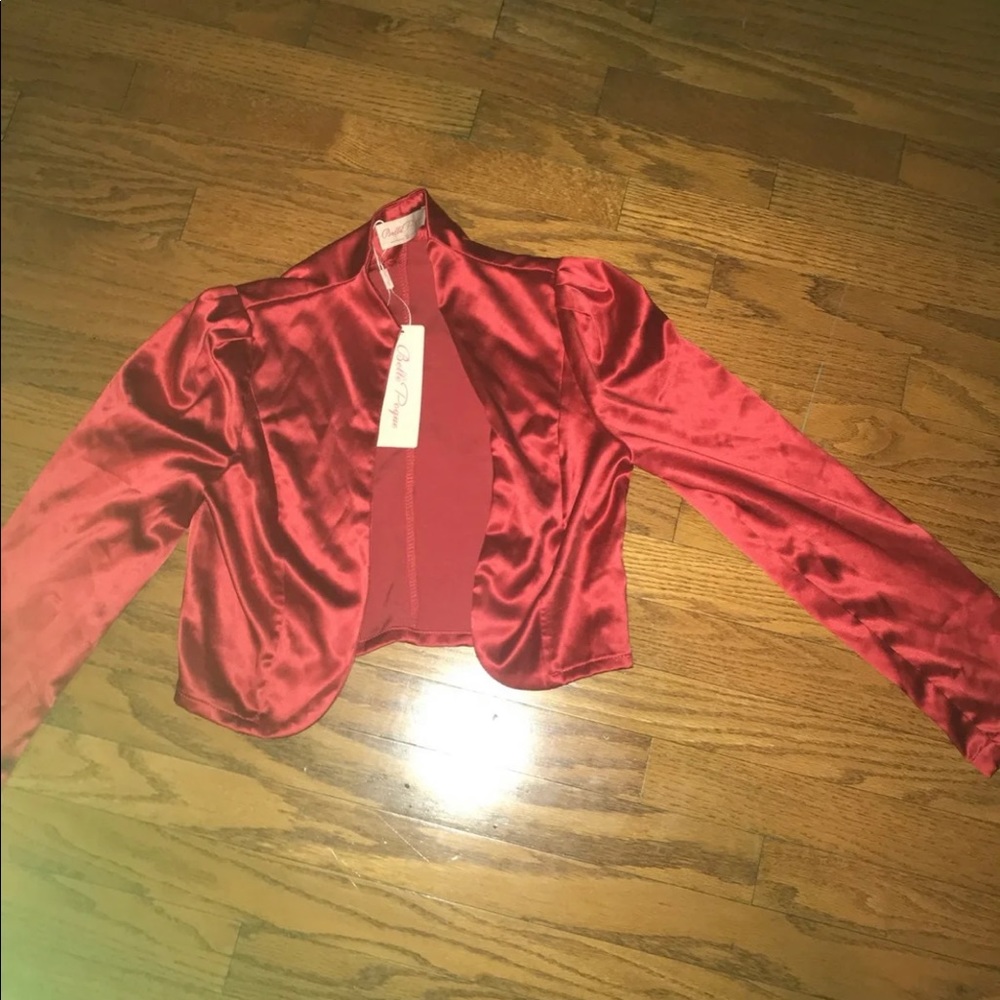 Belle Poque foreign red silk long sleeve jacket